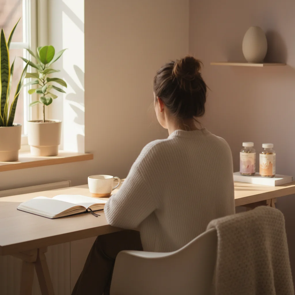Aktiver Alltag mit Notizen und Kaffee - Koffein Konzentration Energie