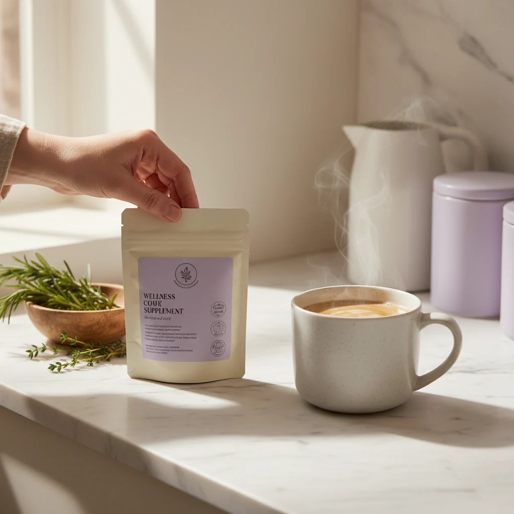 Wellaray Coffee Sachet morgens zubereiten - Nahrungsergänzungsmittel Energiestoffwechsel kaufen